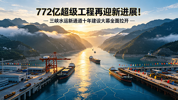 772亿超级工程再迎新进展！三峡水运新通道十年建设大幕全面拉开